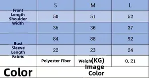 Detailed size chart for women's knit sweater including length, bust and shoulder measurements