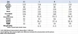 Size chart for summer irregular high neck dress in crystal satin with detailed measurements