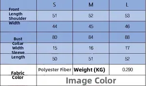 Size guide table for women knit cardigan showing S, M, L measurements in centimeters