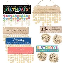 Multiple styles of American boxwood birthday and family hanging calendar plaques
