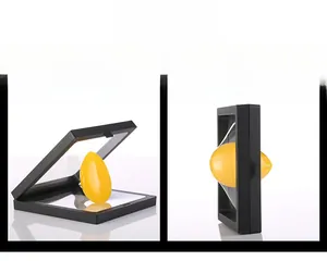 Macro detail of the high-elastic PE film on black suspension jewelry display box