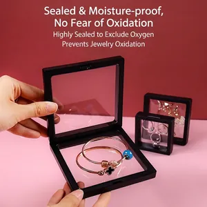Black PE film suspension jewelry boxes for moisture-proof rings and bracelets display