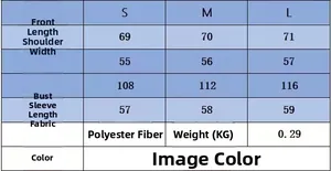 Detailed size chart for women casual buttoned knit long sleeve top with fabric info