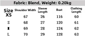Detailed size chart for linen-blend striped shirt with measurements in XS to L sizes