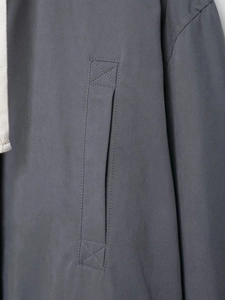Detailed view of reinforced stitching on cargo pocket with premium fabric texture