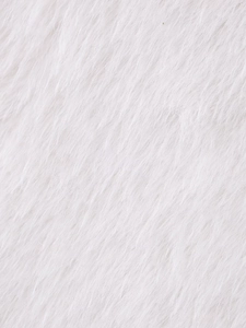 Macro detail of high-quality white faux fur material showing soft and fluffy fiber texture