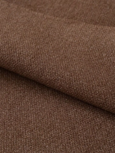 Close-up of high-quality dark brown knit fabric with soft texture and rich woven detail
