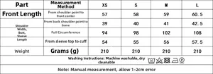 Tableau des tailles détaillé pour chemisier brodé col V femme de la taille XS à L