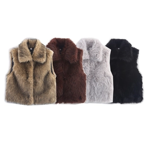 Gilet In Ecopelliccia Donna Senza Maniche Rever Cerniera Corto Gilet Casual Inverno Chic Streetwear Elegante