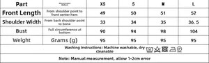 Size chart for women's V-neck embroidered shirt and shorts set with detailed measurements