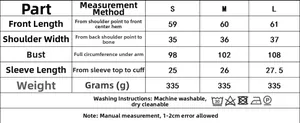 Tableau des tailles détaillé pour blazer à manches courtes avec mesures S, M et L