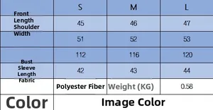 Detailed size guide table for women knit cardigan showing length and chest measurements
