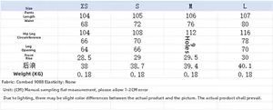 Comprehensive size chart for women's casual printed pants in sizes XS to L with measurements