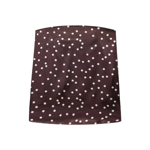 Elegante donkerbruine satijnen minirok met witte stippen voor dames zomer mode stijl