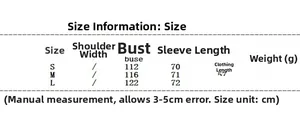 Detailed size chart for women cropped wool blazer with chest and length measurements