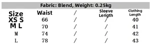 Size chart for plaid pleated shorts showing waist and length measurements in centimeters