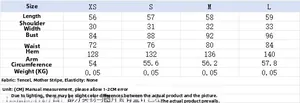 Detailed size chart for lace sleeveless V-neck top with fabric and measurement details