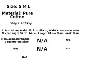 Guide des tailles pour robe en dentelle pur coton unie avec mesures S, M, L