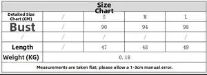Tabella taglie per gilet in maglia da donna con misure di busto e lunghezza in centimetri