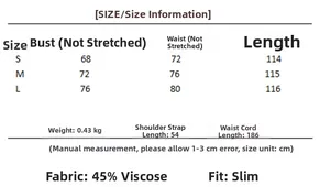 Size chart for summer floral dress showing bust, waist, length, and weight in centimeters