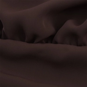 Macro view of dark brown twill fabric texture with elegant pleated detailing