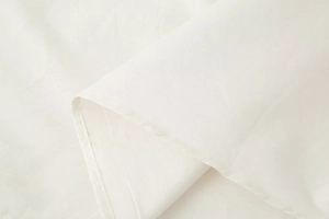 Detailed macro view of white cotton ruffle trim and fine stitching on a waist dress