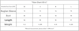 Size chart showing XS to L measurements for sleeve, bust, and length of women's jacket