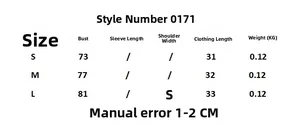 Size chart for sleeveless slim fit top with bust and length measurements in cm