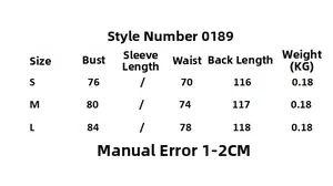 Guide des tailles détaillé pour robe mi-longue avec mesures buste et taille