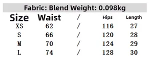 Detailed size chart with measurements for crinkle fabric kimono top and shorts set