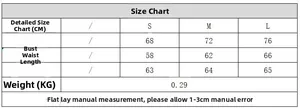 Detailed size chart for V-neck knit dress showing bust, waist, and length measurements