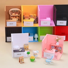 Modules de boulangerie et café miniatures en résine colorée pour décorations DIY