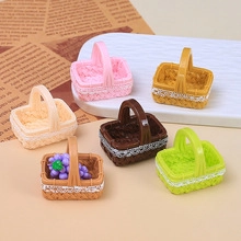Mini paniers en résine pour bricolage et accessoires de décoration de maison de poupée