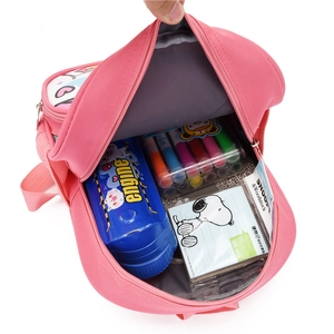 Pink cartoon preschool backpack with large capacity storage for school supplies
