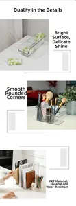 Detailed view of thick PET storage box with rounded corners and high transparency
