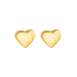 Elegant gold heart-shaped stud earrings minimalist jewelry for daily commute fashion