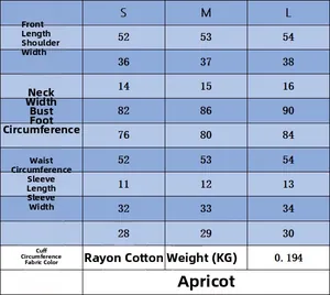 Detailed size chart for lace hollow knit top showing S M L measurements in mercerized cotton