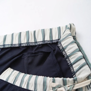 Women's casual striped lounge pants with elastic waistband and high-quality stitching