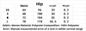 Guide des tailles pour ensemble d'été femme avec mesures de taille et de hanches