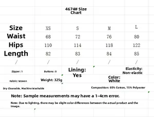 Detailed size chart and fabric specifications for French lace vest and skirt two-piece set