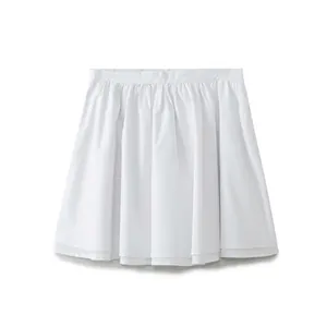 Women High Waisted Pleated Mini Skirt Solid Color A-Line Sexy Double Layer Short Skirt Summer Fashion Casual Bottoms