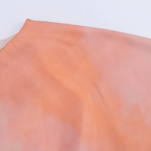Robe midi d'été pour femme avec imprimé tie-dye et dégradé de rose et d'orange doux