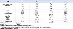 Detailed size chart for solid color backless summer dress showing measurements in CM