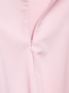 Detail shot of the pink dress featuring a high-quality invisible teardrop zipper closure