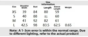 Detailed size chart for women blazer dress with bust, length and shoulder measurements