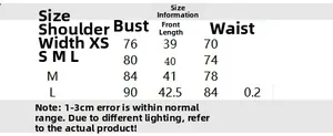Detailed size chart for velvet strapless top showing bust and waist measurements in cm