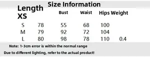 Size chart table for long sleeve velvet dress showing length bust and waist measurements