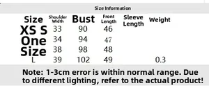 Detailed size chart for women's sleeveless vest featuring shoulder, bust and length measurements