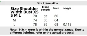 Tableau des tailles pour haut asymétrique bustier avec mesures de buste et de taille