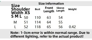 Size guide table for floral knit sweater featuring bust, shoulder, and length measurements